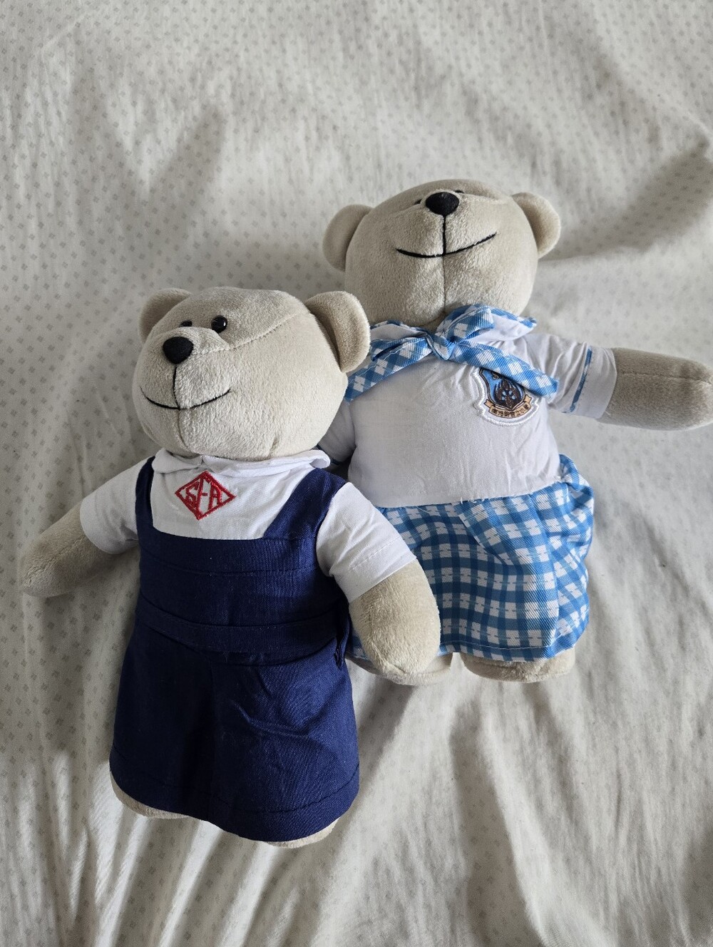 Two  Collectible Starbucks Plush Bears Cute Outfits